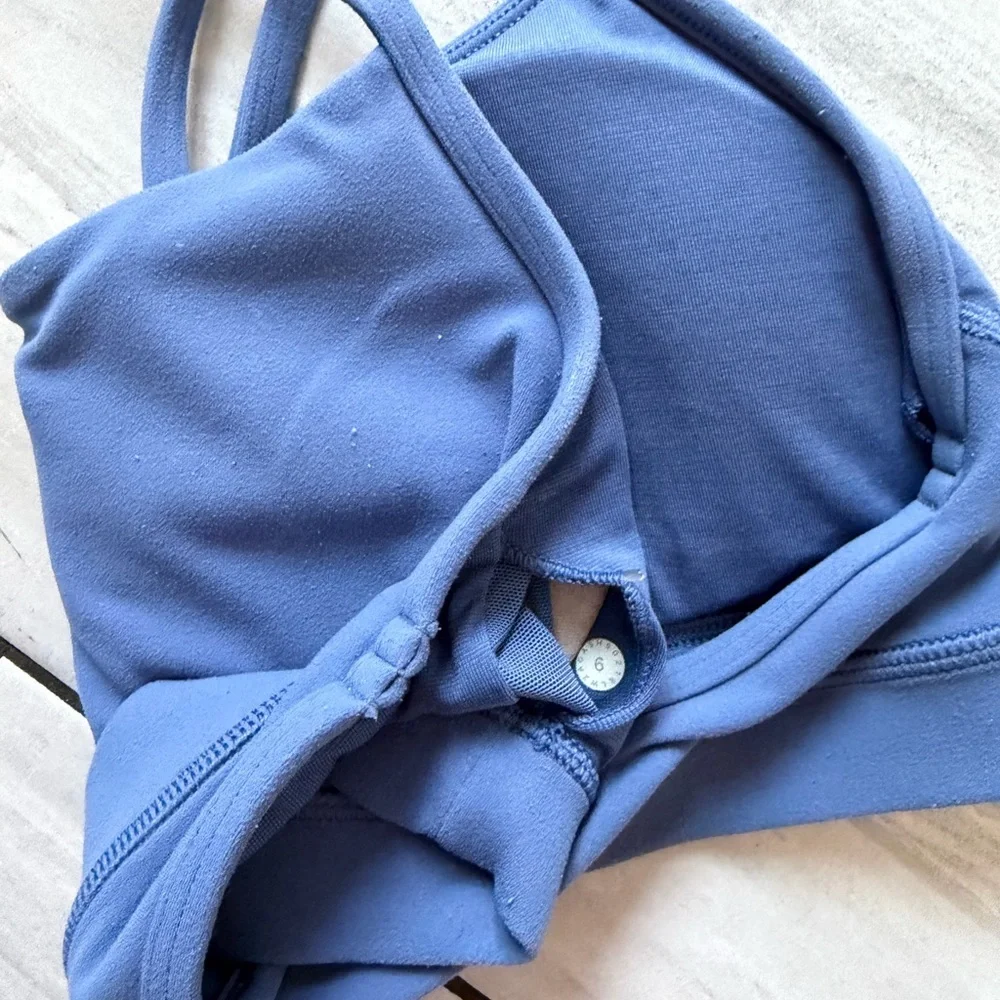 ALO Yoga Strappy Tank Top in Blue - Picture 3 of 5